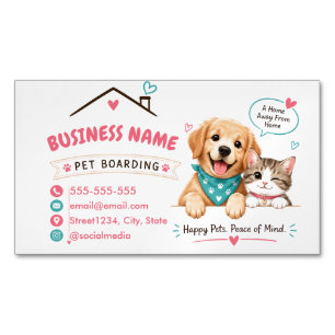 Cartão De Visitas Magnético Placa de Alojamento de Animais de Estimação Person