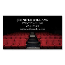 Cartão De Visitas Magnético Planeador de Eventos de Artes de Execução de Teatr
