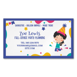 Cartão De Visitas Magnético Planejador de Partido para Crianças