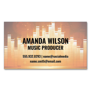 Cartão De Visitas Magnético Plano de Fundo da Luz do Equalizador