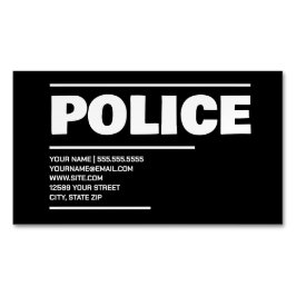 Cartão De Visitas Magnético Polícia