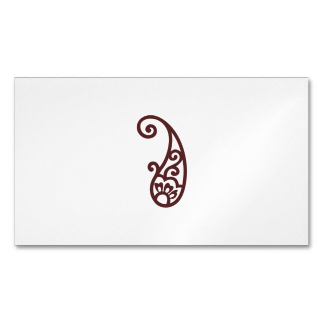 Cartão De Visitas Magnético Ponto vermelho (Frente)