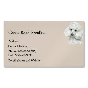 Cartão De Visitas Magnético Poodles Personalizados Logotipo de Animal de Pet d