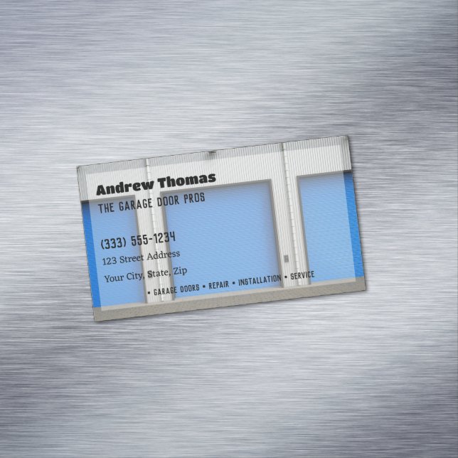 Cartão De Visitas Magnético Porta de Garagem (Posição Original)