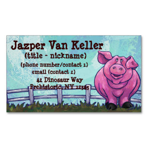 Cartão De Visitas Magnético Presentes & acessórios do porco