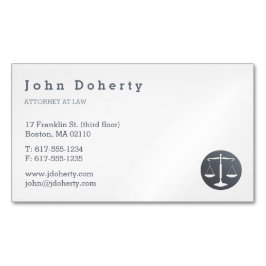 Cartão De Visitas Magnético Procurador-Geral | Escalas da Justiça