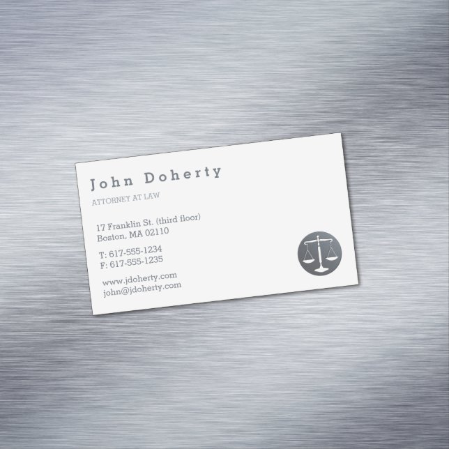 Cartão De Visitas Magnético Procurador-Geral | Escalas da Justiça (Posição Original)