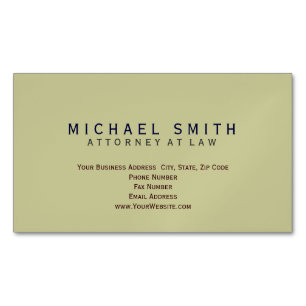Cartão De Visitas Magnético Procurador-Geral na Lei Cartão de visita mínima