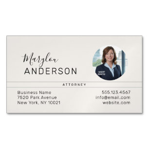 Cartão De Visitas Magnético Professional (Photo Insert) UNISEX -