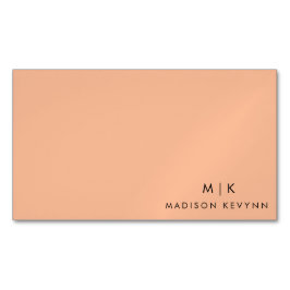 Cartão De Visitas Magnético Profissional de beleza moderno e elegante Peach Fu