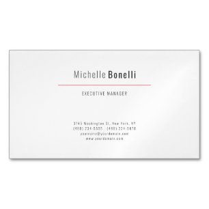 Cartão De Visitas Magnético Profissional Minimalista Moderno Simples