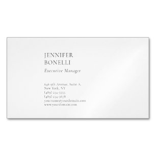 Cartão De Visitas Magnético Profissional simples minimalista moderno trendy