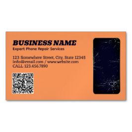 Cartão De Visitas Magnético QR de Reparo por Telefone
