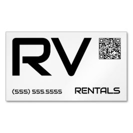Cartão De Visitas Magnético QR Personalizado de aluguel RV 🔥