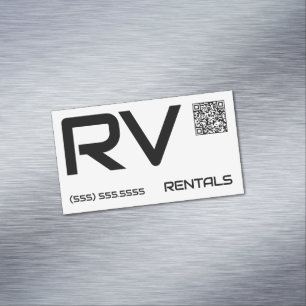 Cartão De Visitas Magnético QR Personalizado de aluguel RV 🔥