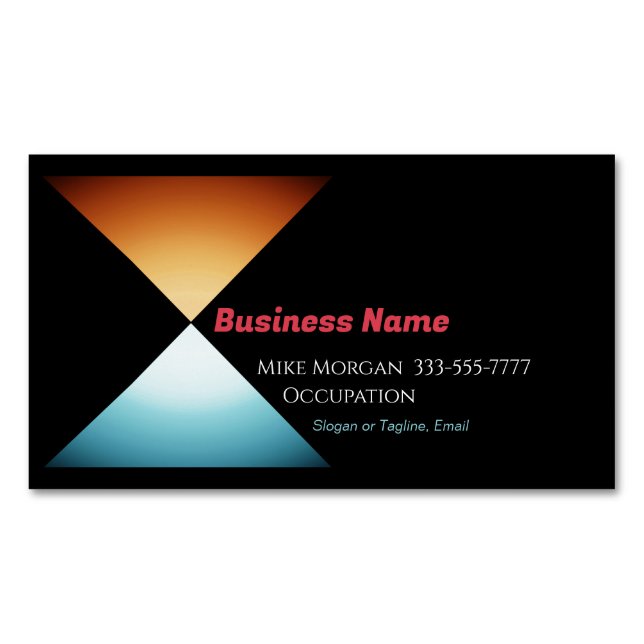 Cartão De Visitas Magnético Qualquer empresa, Design de triângulo, todas as in (Frente)