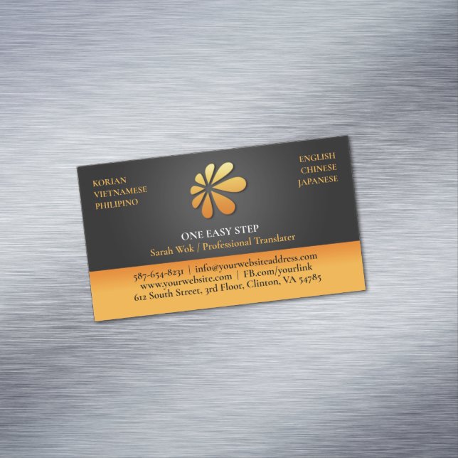 Cartão De Visitas Magnético Qualquer logotipo (Posição Original)