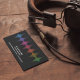 Cartão De Visitas Magnético Rainbow Sound Waves Engenheiro Music Produtor Blac (Criador carregado)