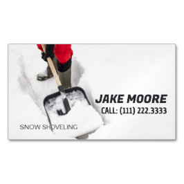 Cartão De Visitas Magnético Remoção da neve