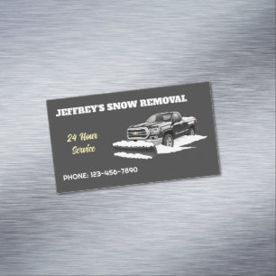 Cartão De Visitas Magnético Remoção de Neve