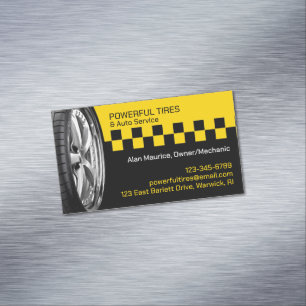 Cartão De Visitas Magnético Reparo automático de pneus