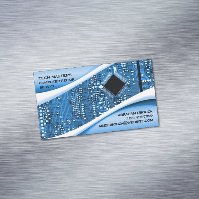 Cartão De Visitas Magnético Reparo do computador (Posição Original)