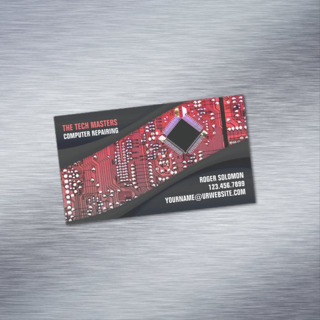 Cartão De Visitas Magnético Reparo do computador (Posição Original)
