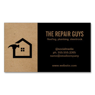Cartão De Visitas Magnético Reparo Doméstico   Handyman   Construção