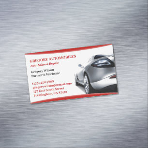 Cartão De Visitas Magnético Reparos Automotivos
