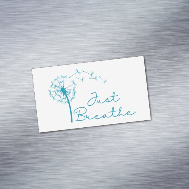 Cartão De Visitas Magnético Respire o ímã com Dandelion (Posição Original)