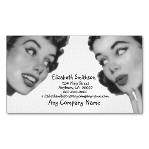 Cartão De Visitas Magnético Retro diga