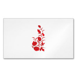 Cartão De Visitas Magnético Rosa Madder, Thunderbird floral design