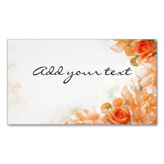 Cartão De Visitas Magnético Rose themed wedding magnetic card