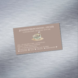 Cartão De Visitas Magnético Sabonete de Cera de Soja com Bolhas para Banheira