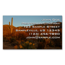 Cartão De Visitas Magnético Saguaro Sunset I Arizona Desert Landscape