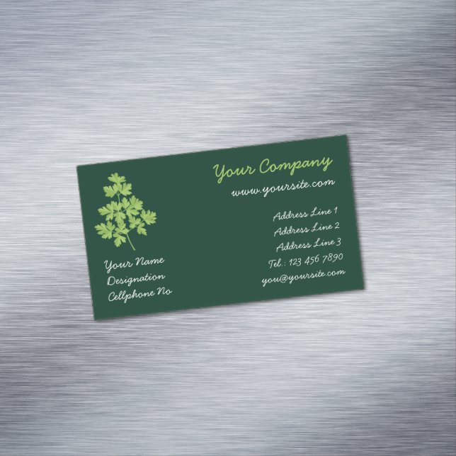 Cartão De Visitas Magnético Salsa (Posição Original)