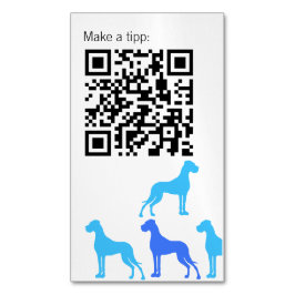 Cartão De Visitas Magnético série ID azul Great Dane 