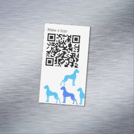 Cartão De Visitas Magnético série ID azul Great Dane