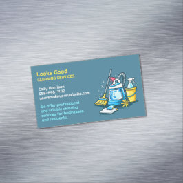 Cartão De Visitas Magnético Serviço de Limpeza