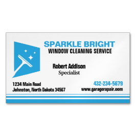 Cartão De Visitas Magnético Serviço de Limpeza de Janelas