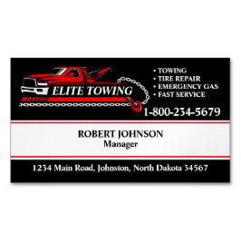 Cartão De Visitas Magnético Serviço de reboque profissional