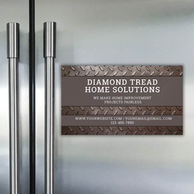 Cartão De Visitas Magnético Serviço de Reparação de Construção de Handyman Met (Criador carregado)