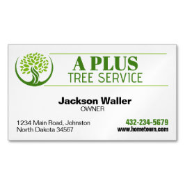 Cartão De Visitas Magnético Serviço de Trimagem em Árvore