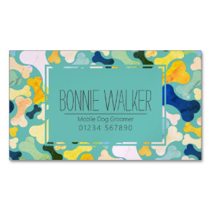 Cartão De Visitas Magnético serviços de animais de estimação para cães