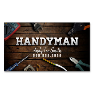 Cartão De Visitas Magnético Serviços de Handyman