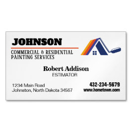 Cartão De Visitas Magnético Serviços de pintura comerciais e residenciais