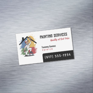 Cartão De Visitas Magnético Serviços de pintura Pintores