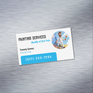 Cartão De Visitas Magnético Serviços de pintura   Pintores