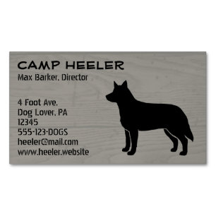 Cartão De Visitas Magnético Silhoule Blue Heeler - Covinheiro australiano