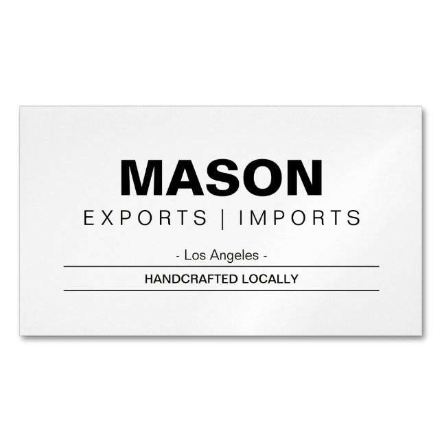 Cartão De Visitas Magnético Simples | Cream (Frente)